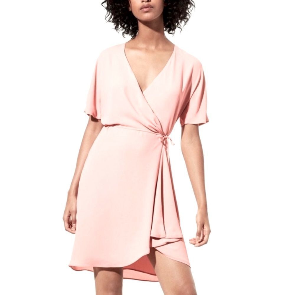 Babaton Pink Wrap Dress